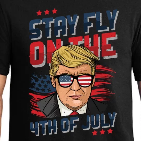 Funny Donald Trump Stay Fly July 4th Merica Patriotic Great Gift Pajama Set