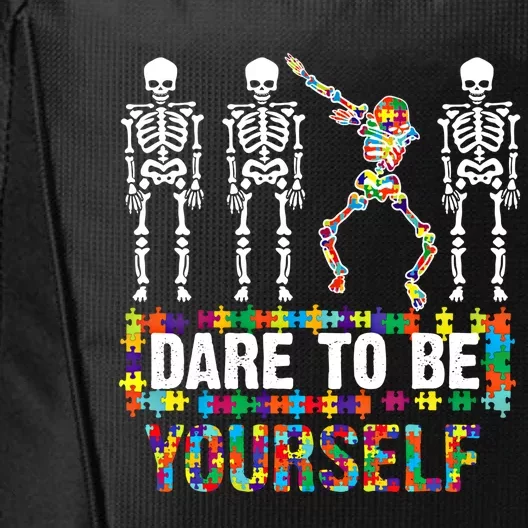 Funny Dare To Be Yourself Cute Autistic Gift City Backpack