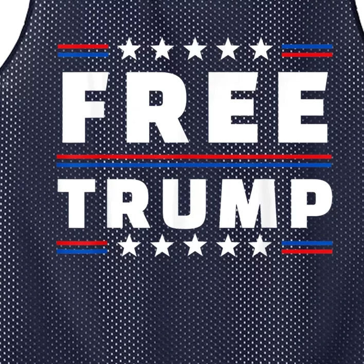 Free Donald Trump Republican Support Mesh Reversible Basketball Jersey Tank