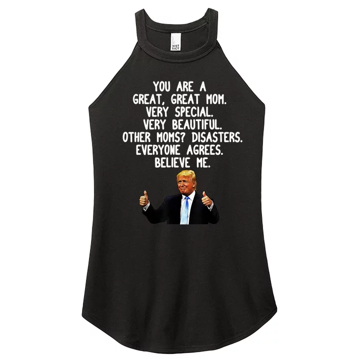 Funny Donald Trump Gift For Mother's Day Gag Gift Conservative Mom Women’s Perfect Tri Rocker Tank