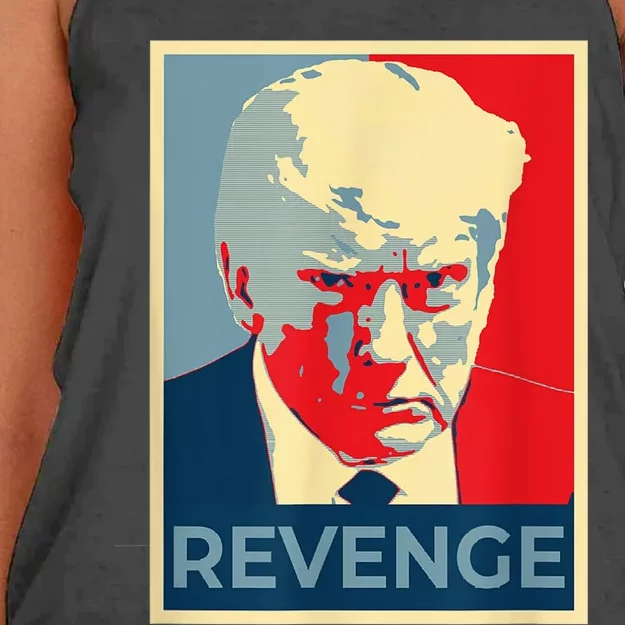 Free Donald Trump mug shot republican revenge MAGA 2024 Women's Knotted Racerback Tank