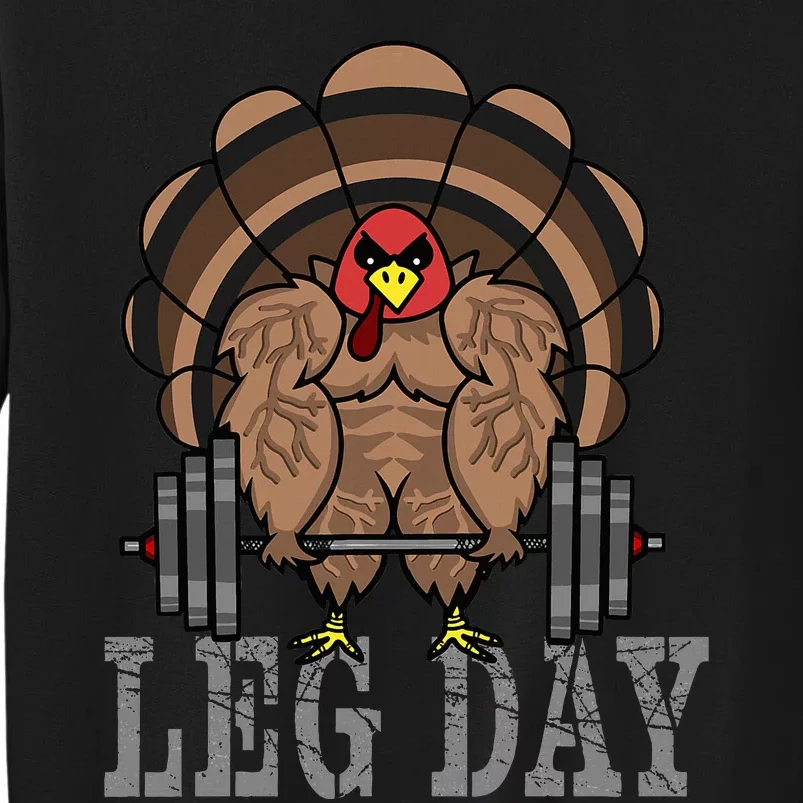 Funny Deadlifting Turkey Thanksgiving Leg Day Deadlift Tall Sweatshirt