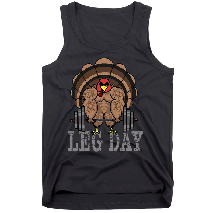 Funny Deadlifting Turkey Thanksgiving Leg Day Deadlift Tank Top