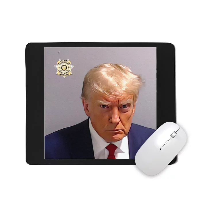 Funny Donald Trump Mugshot Lock Him Up Trump Mousepad