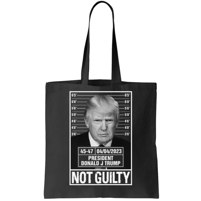 Funny Donald Trump Police Mugshot Photo Not Guilty 4547 President Tote Bag