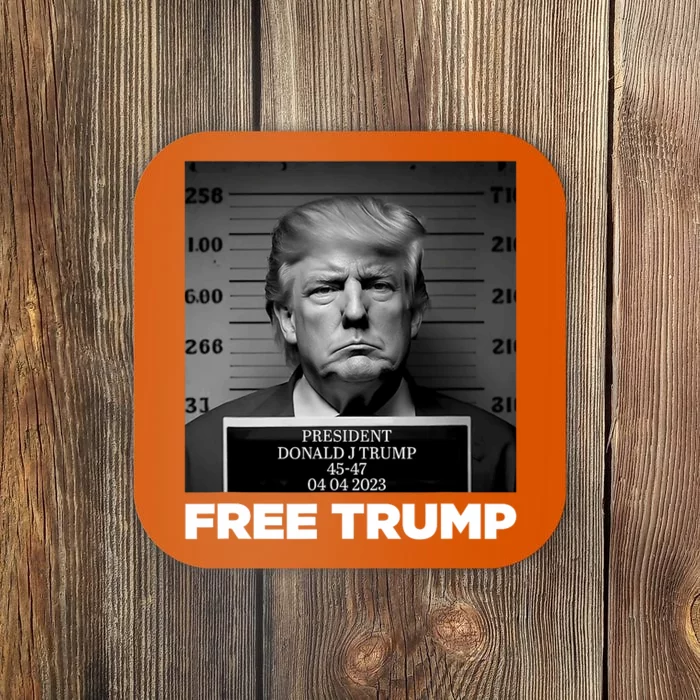 Free Donald Trump Mugshot Coaster