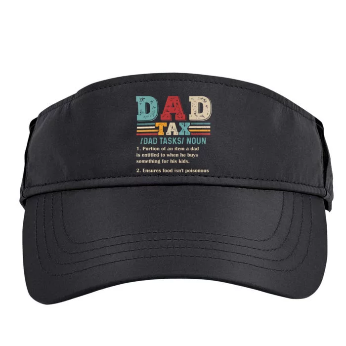 Funny Dad Tax Definition Fathers Day Adult Drive Performance Visor