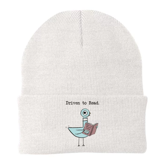 Funny Driven To Read Pigeon Library Reading Books Reader Funny Knit Cap Winter Beanie