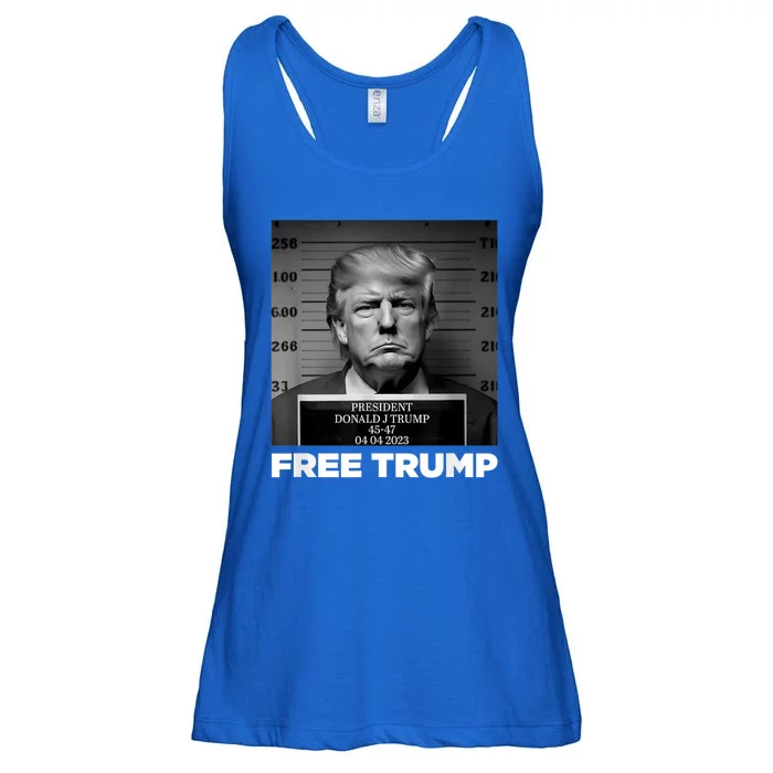 Free Donald Trump Mugshot Ladies Essential Flowy Tank