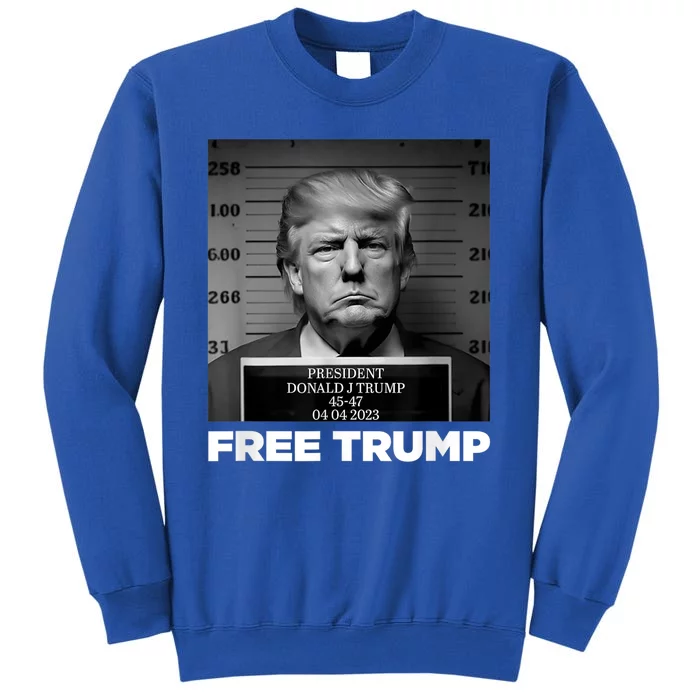 Free Donald Trump Mugshot Tall Sweatshirt