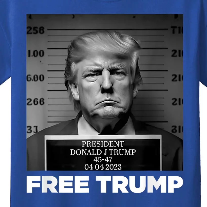 Free Donald Trump Mugshot Kids T-Shirt