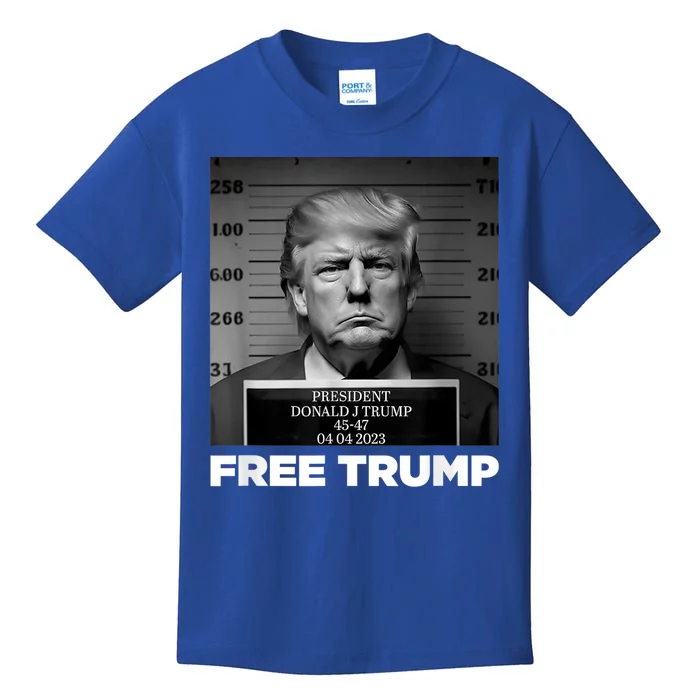 Free Donald Trump Mugshot Kids T-Shirt