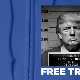 Free Donald Trump Mugshot Full Zip Hoodie