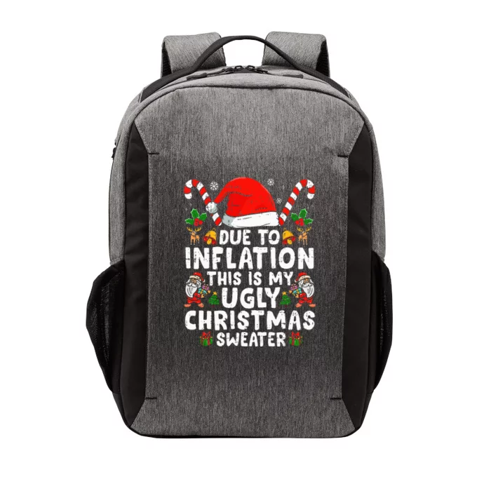 Funny Due to Inflation This is My Ugly Sweater For Christmas Vector Backpack