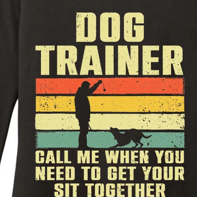 Funny Dog Training Design For Women Dog Trainer Training Womens CVC Long Sleeve Shirt