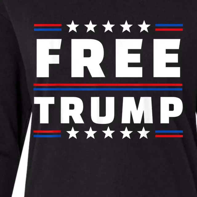 Free Donald Trump Republican Support Womens Cotton Relaxed Long Sleeve T-Shirt