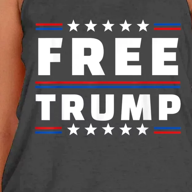 Free Donald Trump Republican Support Women's Knotted Racerback Tank