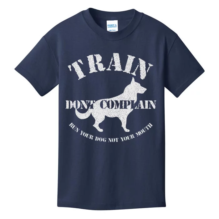 Funny Dog Training Trainer Gift Train Don't Complain Kids T-Shirt