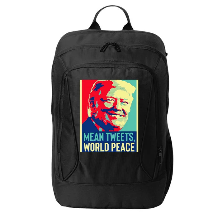 Funny Donald Trump World Peace And Mean Tweets 2024 Election City Backpack