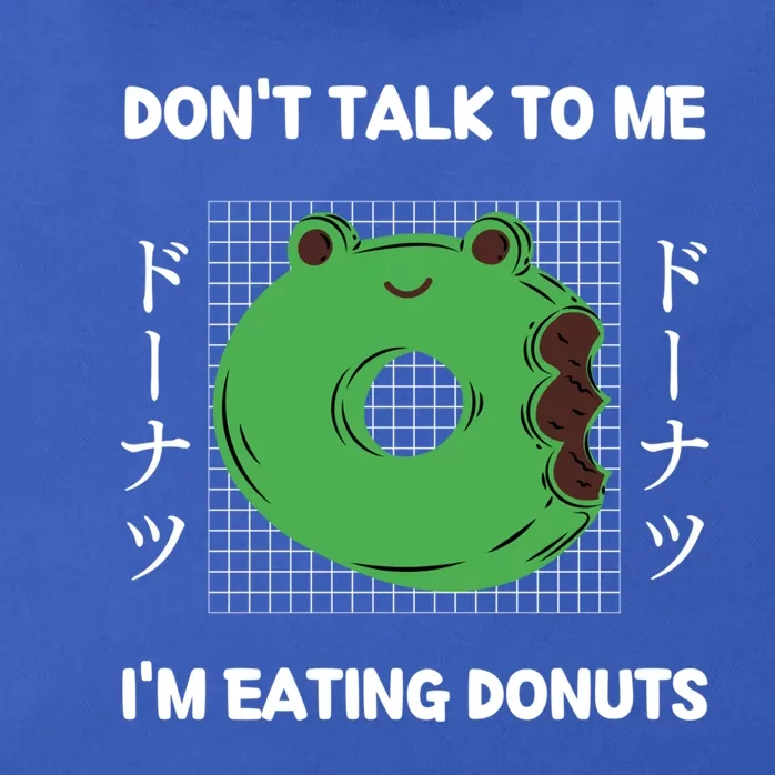 Frog Don't Talk To Me I'm Eating Donuts Japanese Style Cool Gift Zip Tote Bag