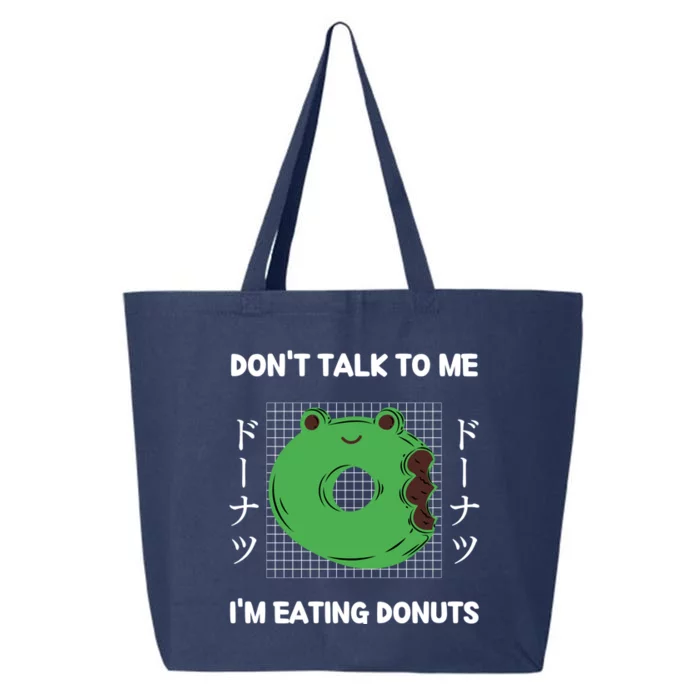 Frog Don't Talk To Me I'm Eating Donuts Japanese Style Cool Gift 25L Jumbo Tote