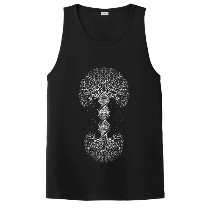 Funny DNA Tree Of Life Science Of Genetics Earth Day Genealogy Performance Tank