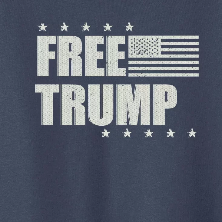 Free Donald Trump American Flag Toddler T-Shirt