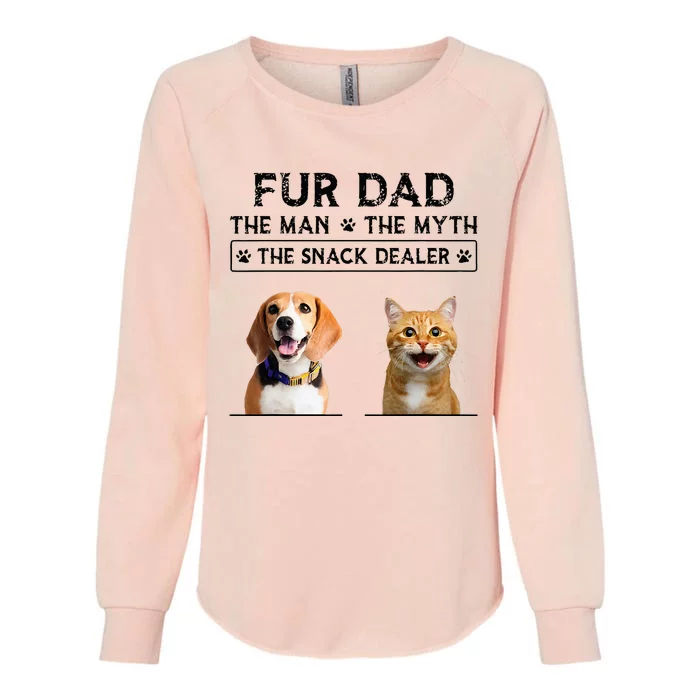 fur dad the man the myth the snack dealer Womens California Wash Sweatshirt