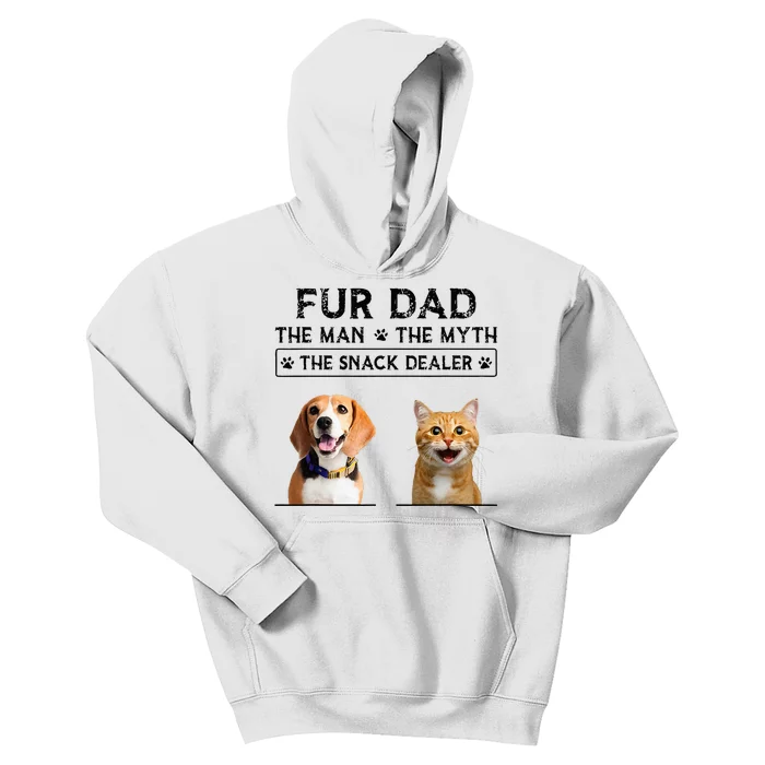 fur dad the man the myth the snack dealer Kids Hoodie