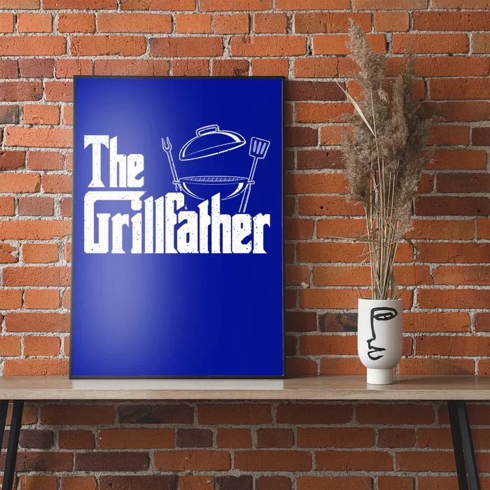 Fathers Day The Grillfather Grill Lover Dad Gift Poster