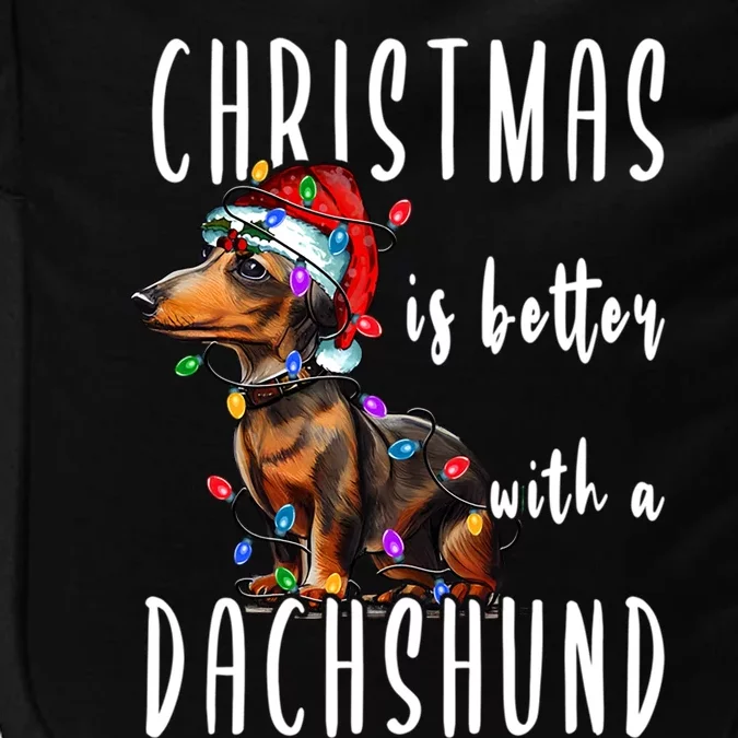 Funny Dachshund Ugly Christmas Gift Impact Tech Backpack