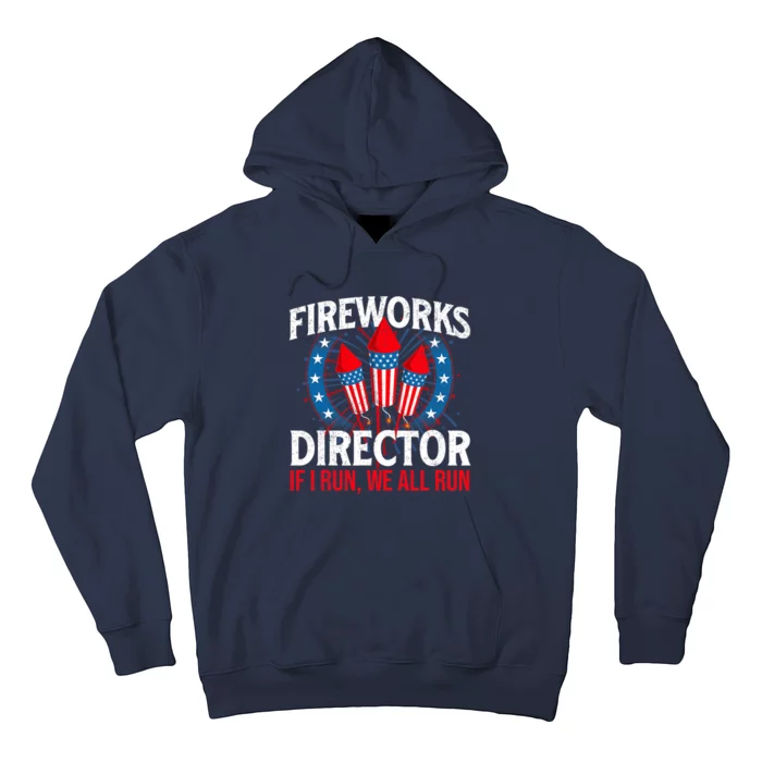 Fireworks Director USA American Flag 4th Of July Fourth Hoodie