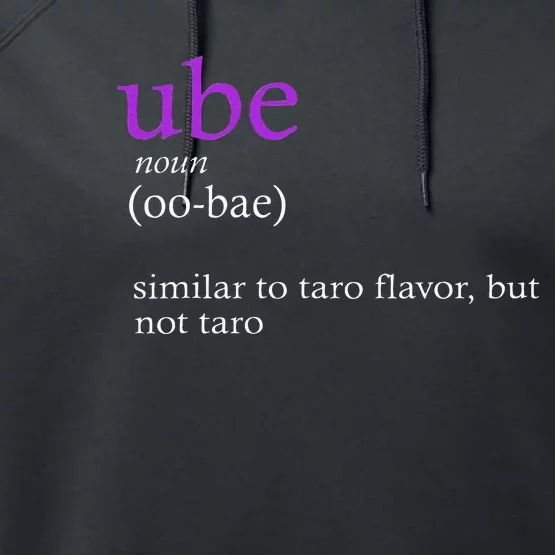 Funny Definition Ube Bae Flavor Ube Performance Fleece Hoodie