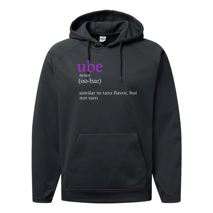 Funny Definition Ube Bae Flavor Ube Performance Fleece Hoodie