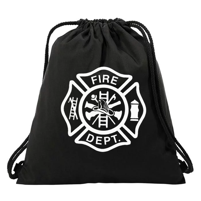 Fire Department Uniform Fireman Symbol Firefighter Gear Drawstring Bag