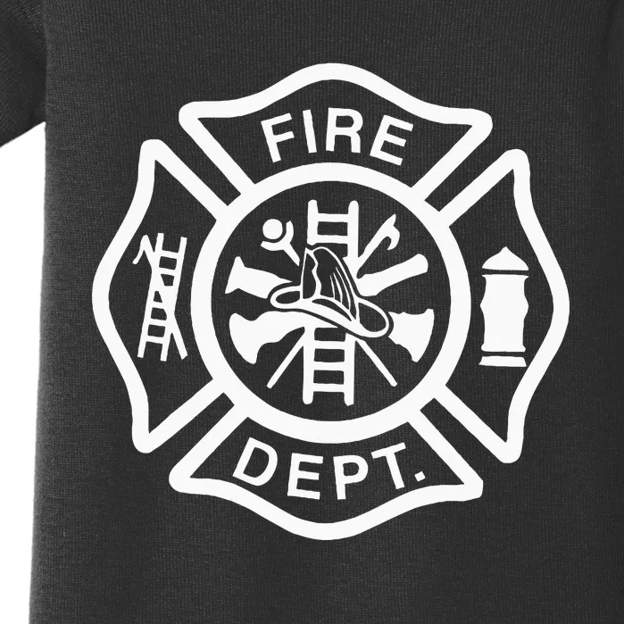 Fire Department Uniform Fireman Symbol Firefighter Gear Baby Bodysuit