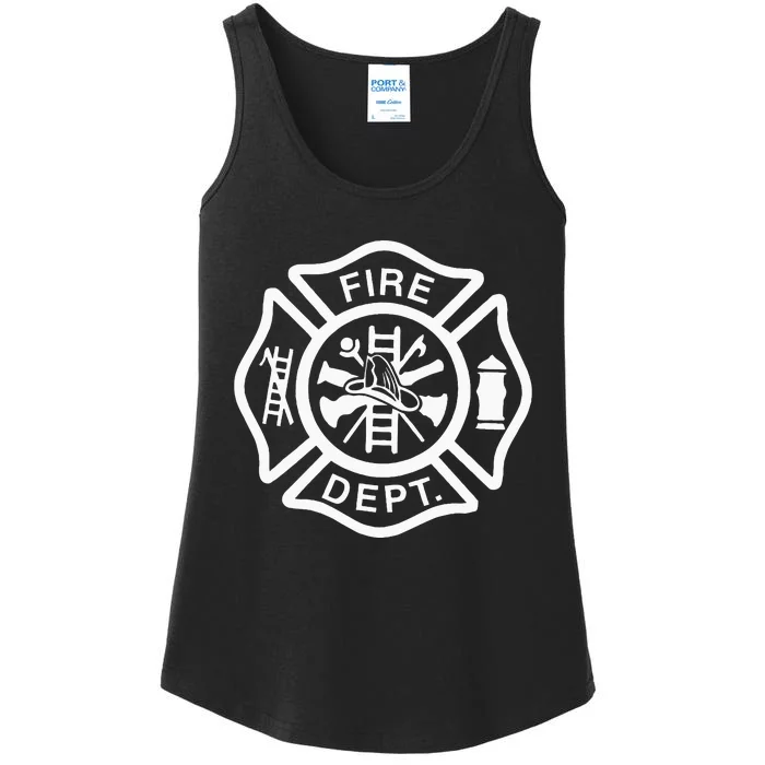 Fire Department Uniform Fireman Symbol Firefighter Gear Ladies Essential Tank