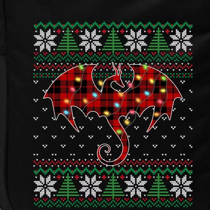 Funny Dragon Ugly Sweater Christmas Lights Dragon Lover Great Gift Impact Tech Backpack