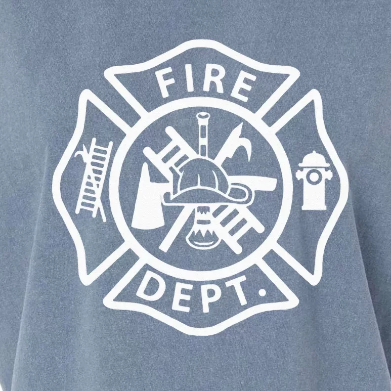 Fire Department Uniform Fireman Symbol Firefighter Gear Garment-Dyed Women's Muscle Tee