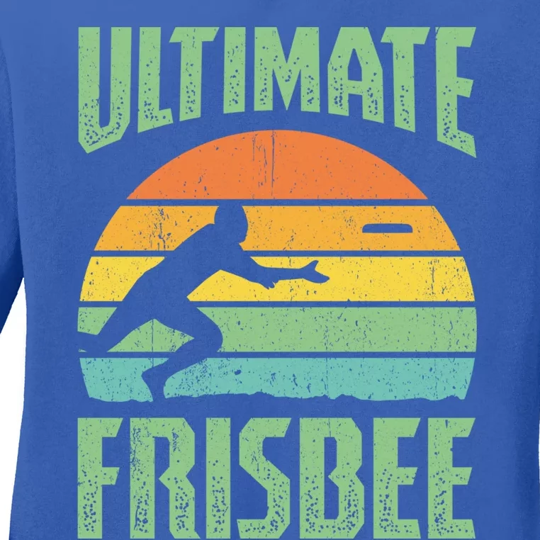 Frisbee Design Ultimate Frisbee Gift Ladies Long Sleeve Shirt