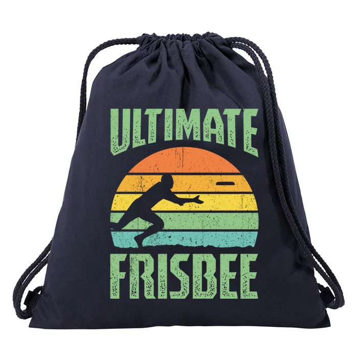 Frisbee Design Ultimate Frisbee Gift Drawstring Bag