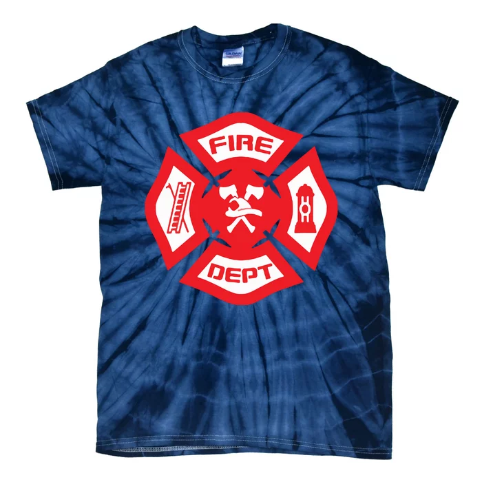 Fire Department Uniform Official Firefighter Gear Tie-Dye T-Shirt