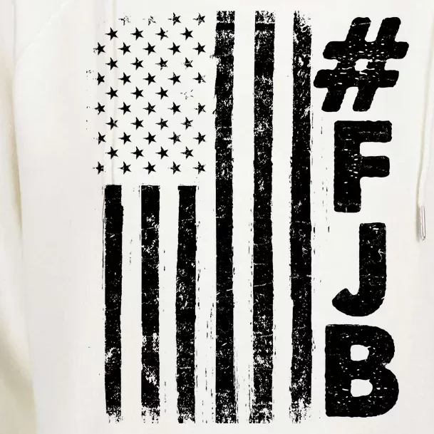 #FJB Distressed USA American Flag Womens Funnel Neck Pullover Hood