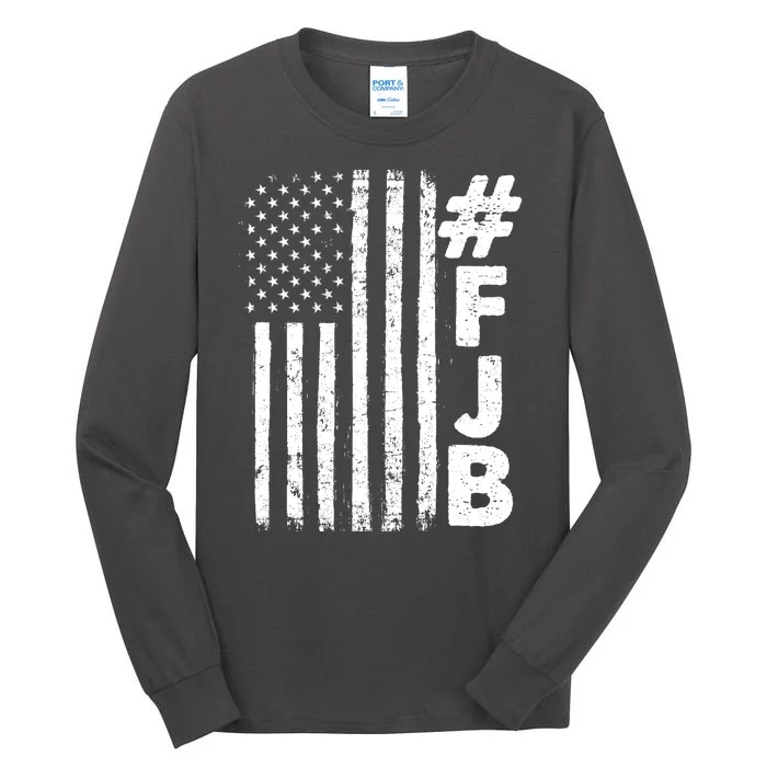 #FJB Distressed USA American Flag Tall Long Sleeve T-Shirt