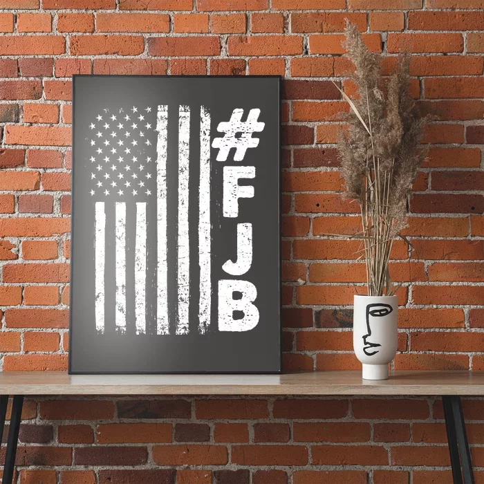 #FJB Distressed USA American Flag Poster