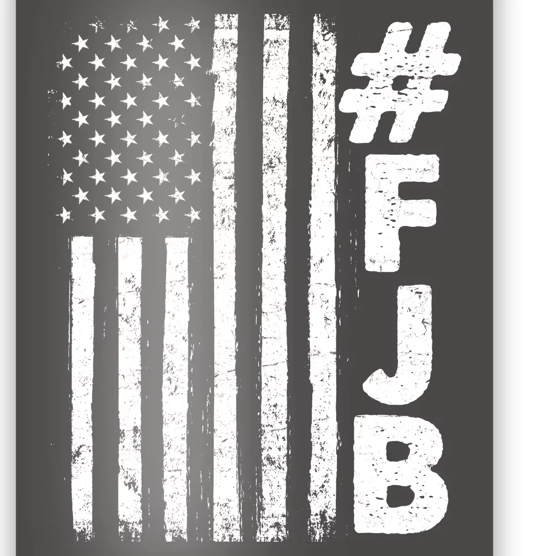 #FJB Distressed USA American Flag Poster