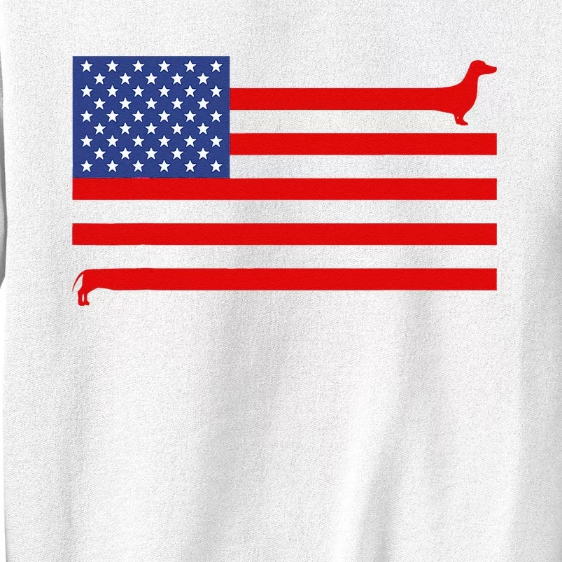 Funny Dachshund USA Flag 4th Of July Patriotic Doxie Lover Sweatshirt