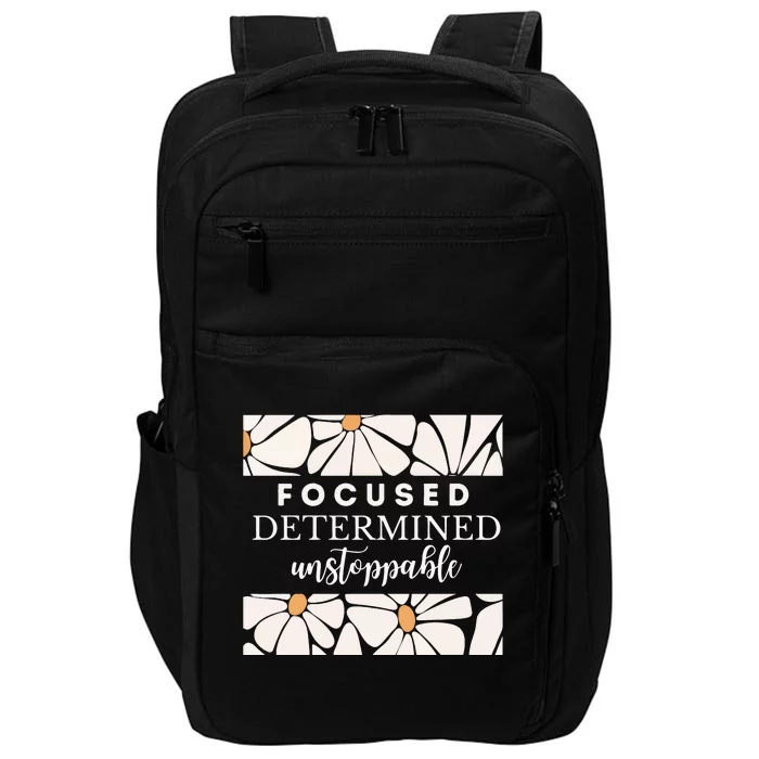 Focused Determind Unstoppable Impact Tech Backpack