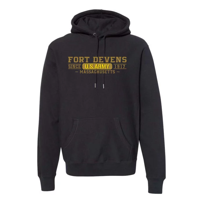 Fort Devens Us Base Massachusetts Vintage Premium Hoodie