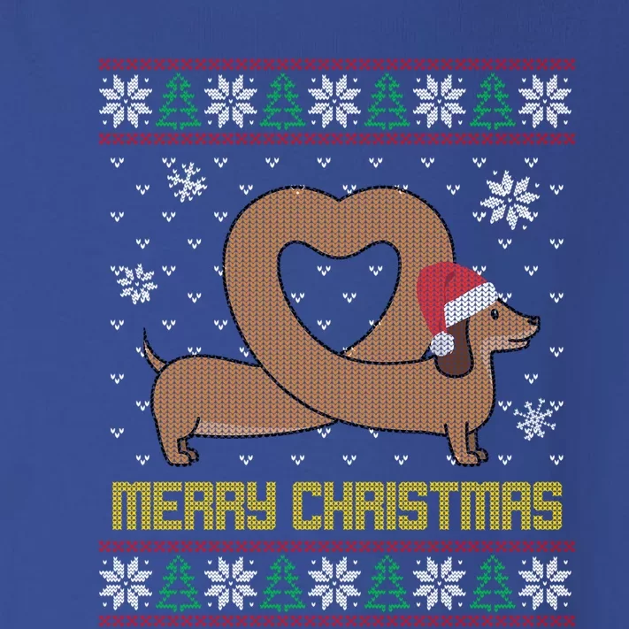 Funny Dachshund Ugly Christmas Sweater Dog Gift Toddler Long Sleeve Shirt